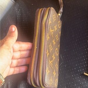 Louis Vuitton Monogram Double Zip Pouch